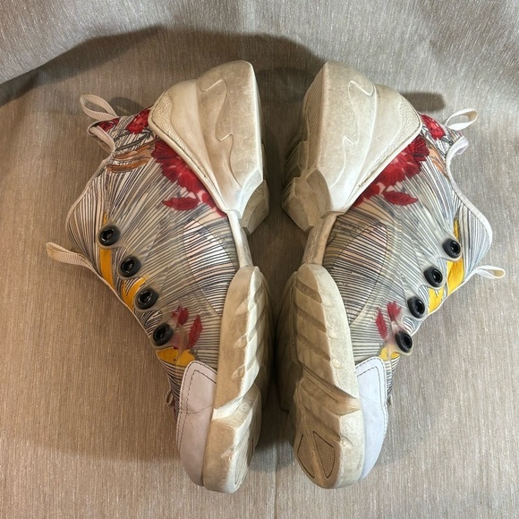 CHRISTIAN DIOR SZ 39 MULTICOLOR DIOR MILLE FLEURS D-CONNECT SNEAKERS Flaws - Picture 4 of 11